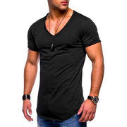 West Louis™  Deep V-Neck Brand T-Shirt Black / L - West Louis