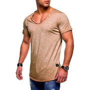 West Louis™  Deep V-Neck Brand T-Shirt Yellow / L - West Louis