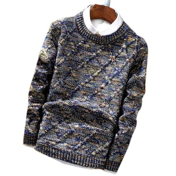 West Louis™ Knitwear Casual Autumn Sweater Navy Blue / XL - West Louis