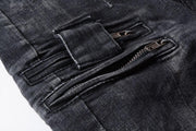 West Louis™ Denim Distressed Black Jeans  - West Louis