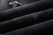 West Louis™ Denim Distressed Black Jeans  - West Louis