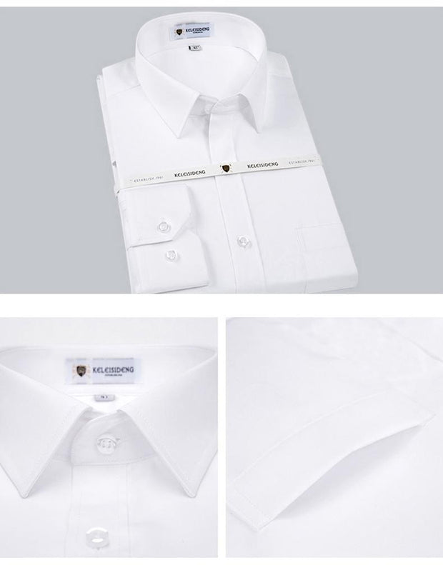 West Louis™ Solid Work Office Shirts White / S - West Louis