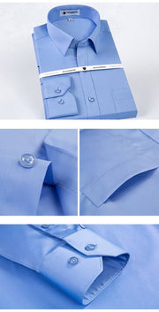 West Louis™ Solid Work Office Shirts Light Blue / S - West Louis