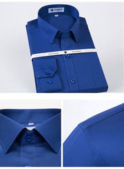 West Louis™ Solid Work Office Shirts Blue / S - West Louis