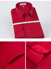 West Louis™ Solid Work Office Shirts Red / S - West Louis