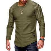 West Louis™ Fold Long Sleeves Hombre T-Shirt Green / M - West Louis