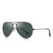 West Louis™ Classic Pilot Polarized Sunglasses Black Green - West Louis