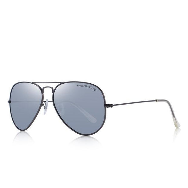 West Louis™ Classic Pilot Polarized Sunglasses Silver - West Louis