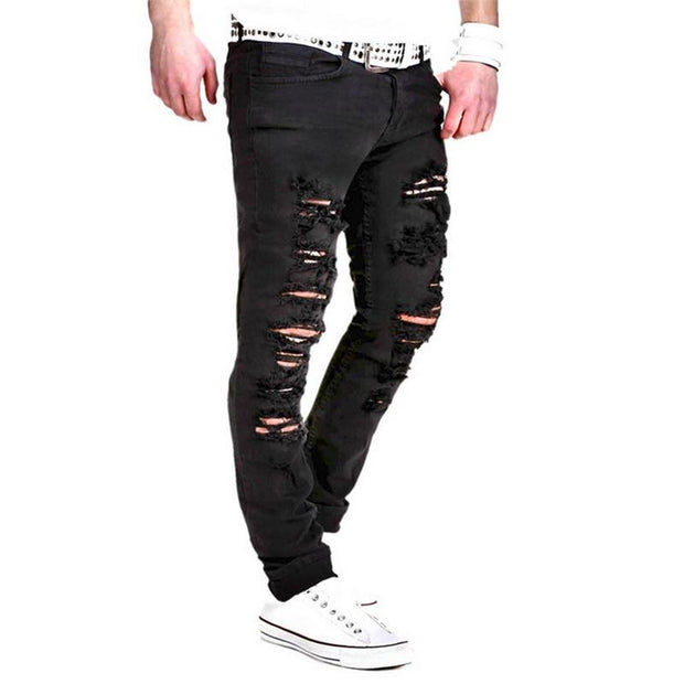 West Louis™ Designer Ripped Slim Jeans  - West Louis