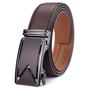 West Louis™ Cowhide Leather Luxury Automatic Buckle Belt