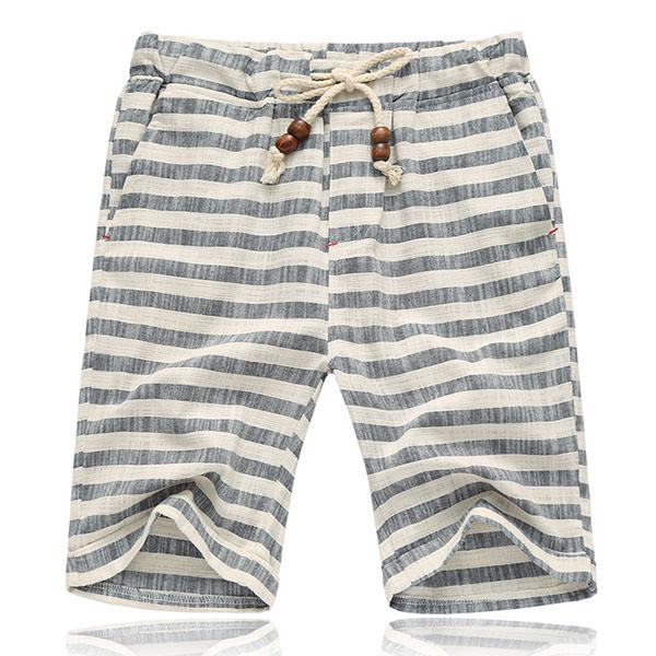 West Louis™ Striped Casual Shorts Gray / XL - West Louis