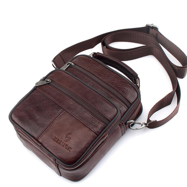 West Louis™ Genuine Cowhide Leather Shoulder Bag  - West Louis