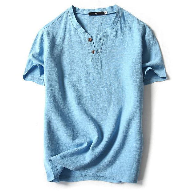 West Louis™ Button Decor Trend T-Shirts Sky Blue / L - West Louis