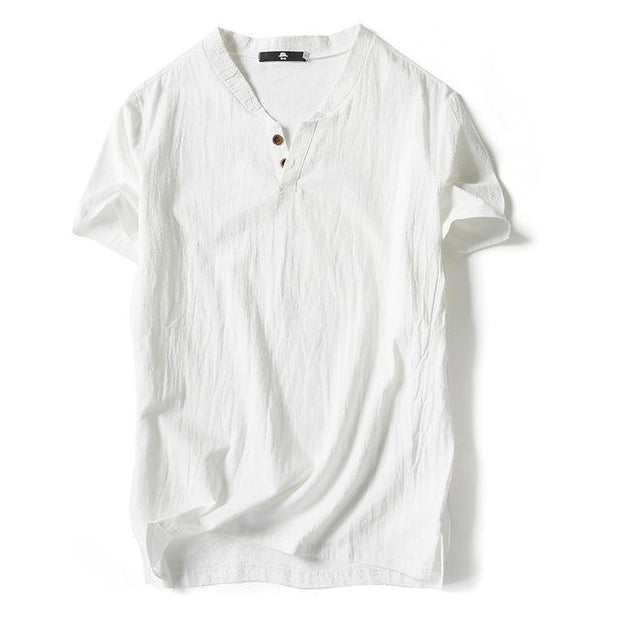 West Louis™ Button Decor Trend T-Shirts White / L - West Louis
