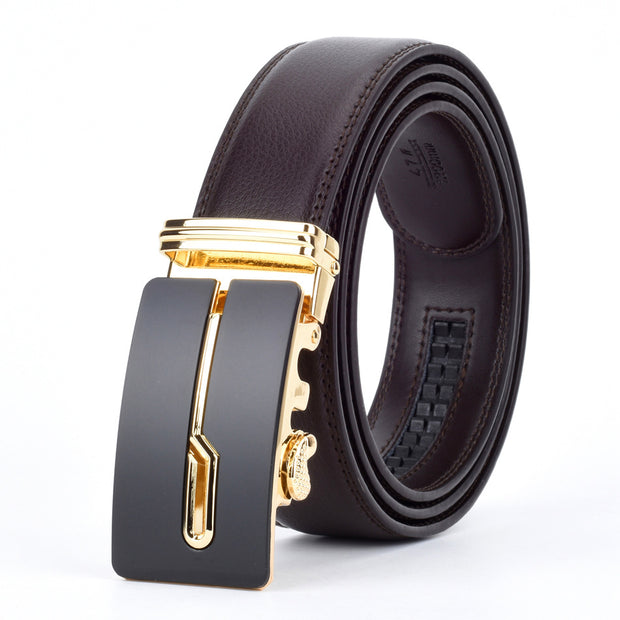 West Louis™ Designer Buckle Leather Belt