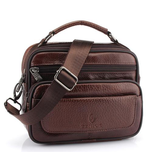 West Louis™ Genuine Cowhide Leather Shoulder Bag Brown3 - West Louis