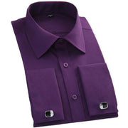 West Louis™ French Cufflinks Shirts Dark Purple / S - West Louis