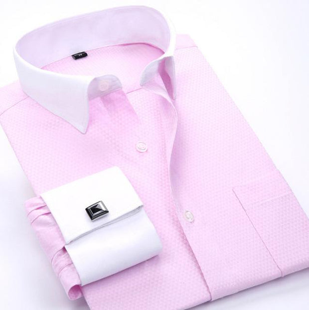 West Louis™ French Cufflinks Shirts Pink / S - West Louis