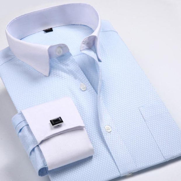 West Louis™ French Cufflinks Shirts Light Blue2 / S - West Louis