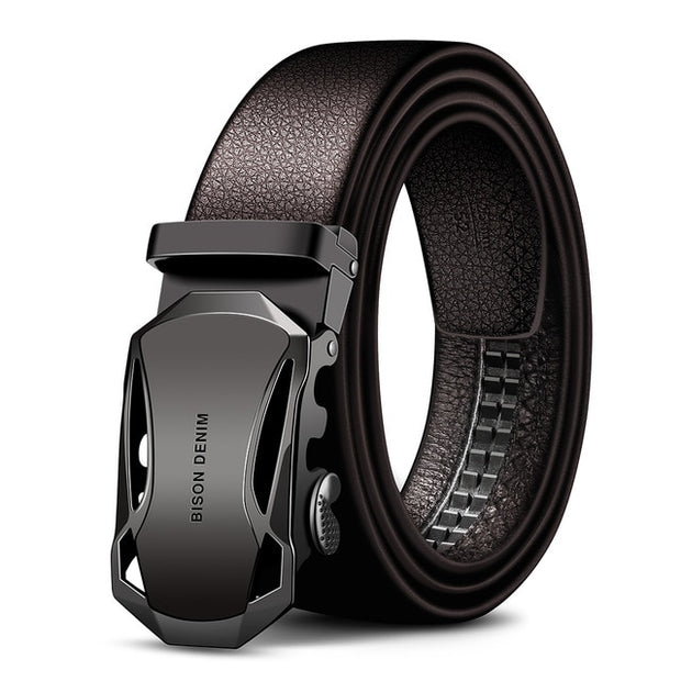 West Louis™ Automatic Buckle Genuine Leather Belt