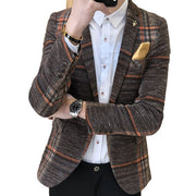 West Louis™ Designer Blazer Tweed Button