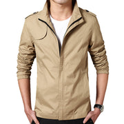 West Louis™ Autumn Solid Stand Collar Windproof Jacket