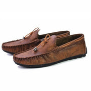 West Louis™ Premium Flat Leather Loafer Mocassin