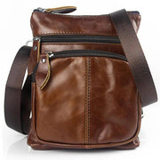 West Louis™ Crossbody Leather Shoulder Bag Brown - West Louis
