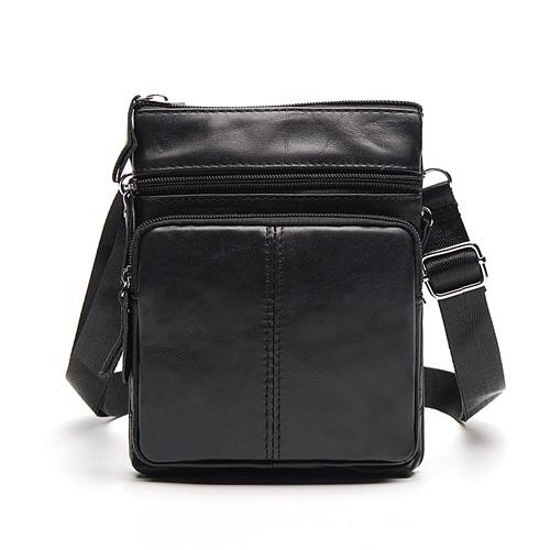 West Louis™ Crossbody Leather Shoulder Bag Black - West Louis