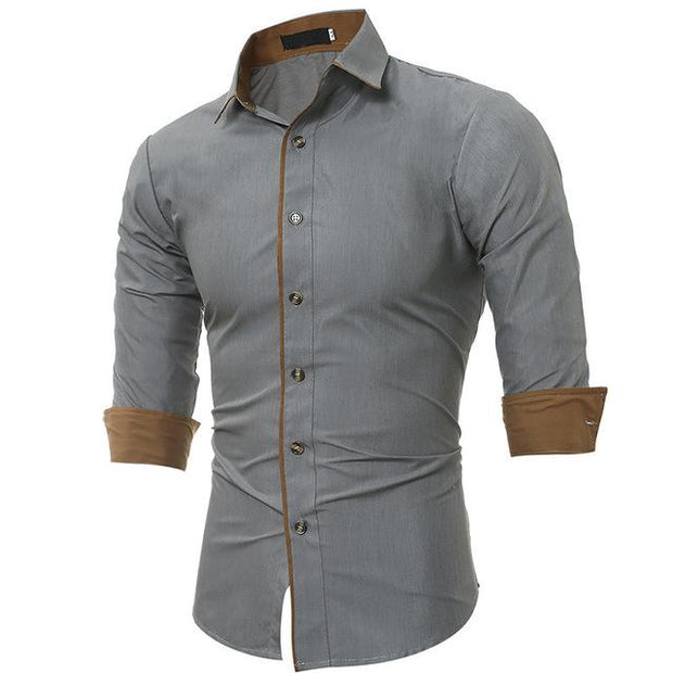 West Louis™ High Quality Fashion Men's Shirts Gray / XS - West Louis