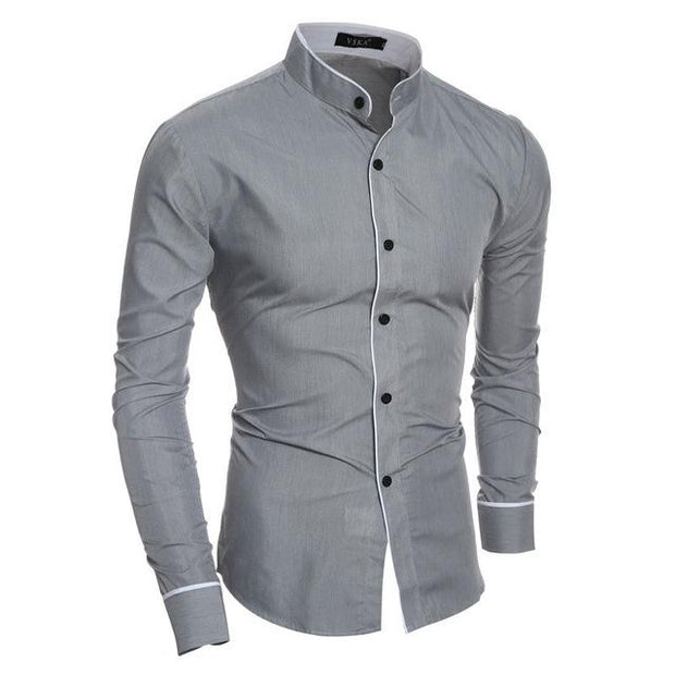 West Louis™ Fashion Trend Dress Shirt Gray / L - West Louis