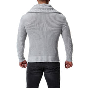 West Louis™ Turndown Collar Slim Sweater  - West Louis