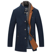 West Louis™ Wool Cashmere Detachable Scarf Coat