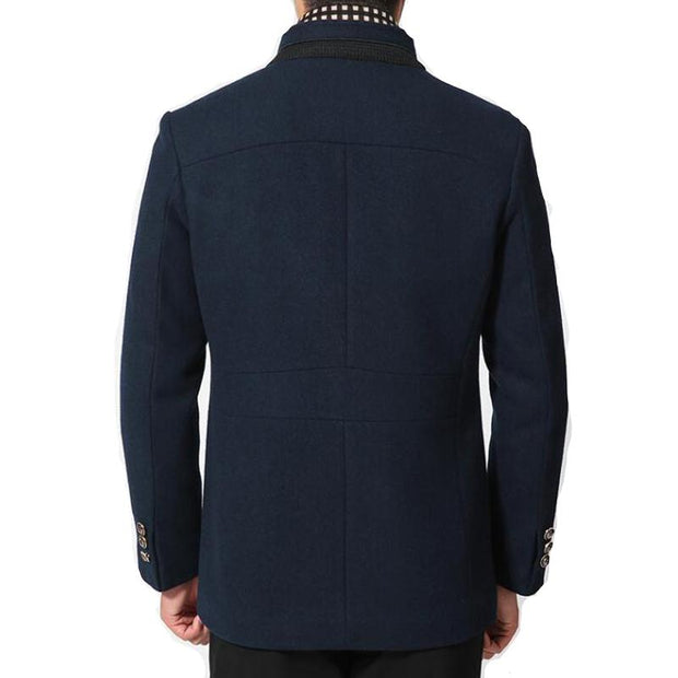 West Louis™ Wool Cashmere Detachable Scarf Coat