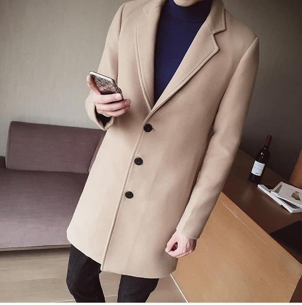 West Louis™ England Wool Long Overcoat