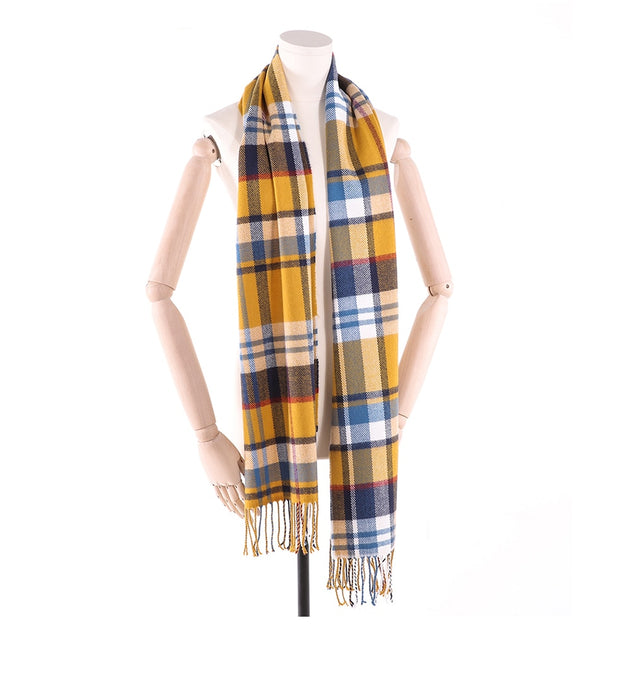 West Louis™ Winter Foulard Plaid Scarves