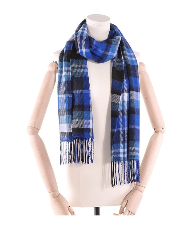 West Louis™ Winter Foulard Plaid Scarves