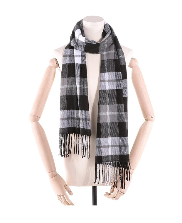 West Louis™ Winter Foulard Plaid Scarves