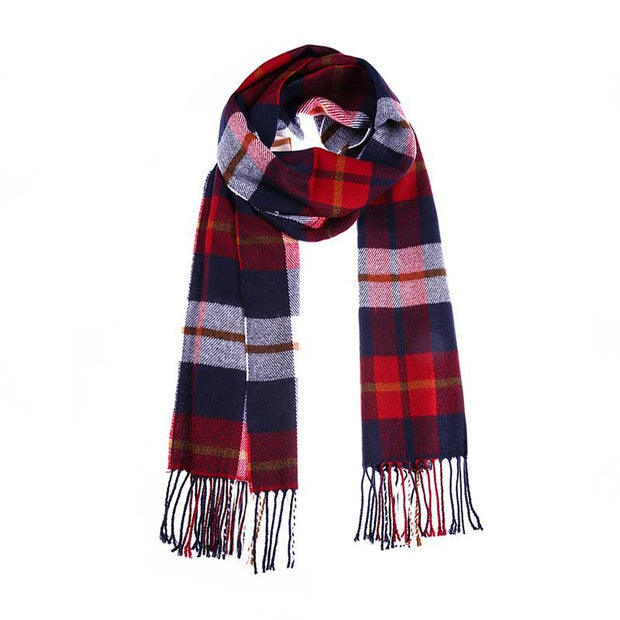 West Louis™ Winter Foulard Plaid Scarves