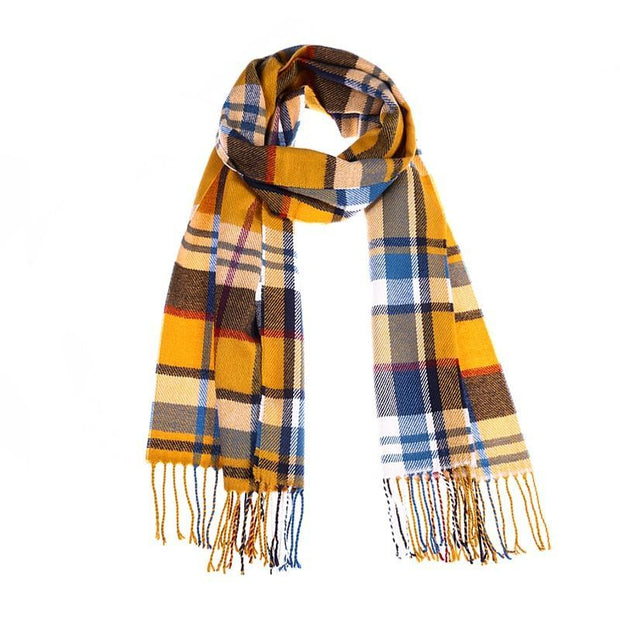 West Louis™ Winter Foulard Plaid Scarves