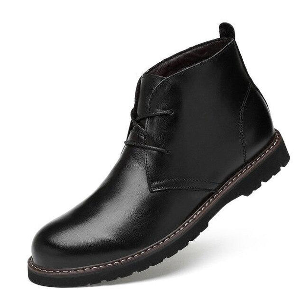 West Louis™ Winter Fur Leather Chukka Boots