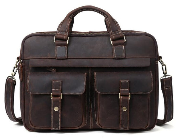 West Louis™ Vintage Style Leather Briefcases