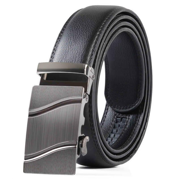 West Louis™ Leather Buckle Designer Belt