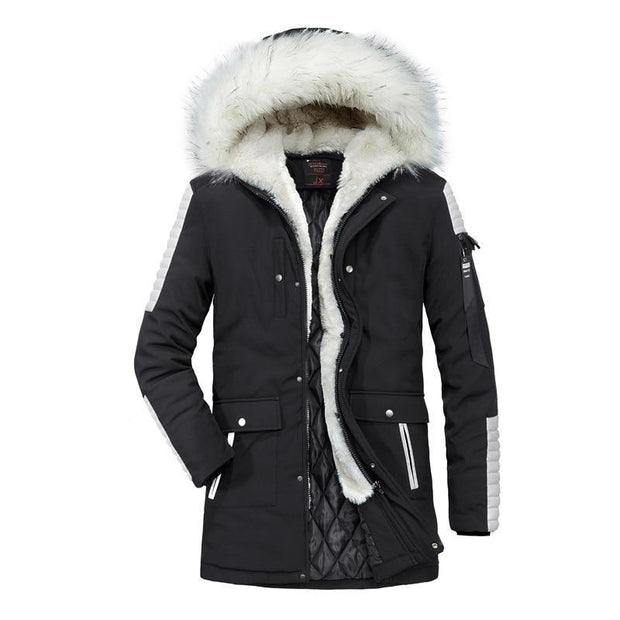 West Louis™ Cotton-Padded With Fur Hood Coat
