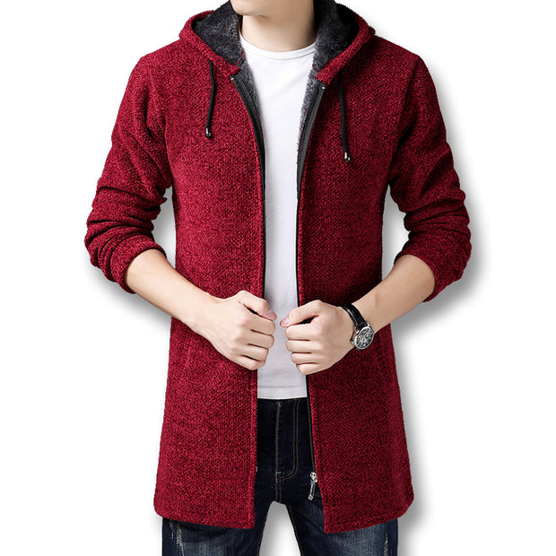 West Louis™ Style Thick Fleece Knitted Cardigan