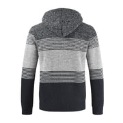 West Louis™ Striped Knitting Zipper Hoodie