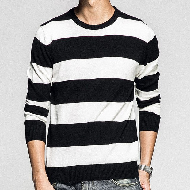 West Louis™ Casual Striped Autumn Pullover