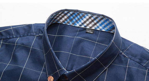 West Louis™ Plaid Formal Business Dress Shirt