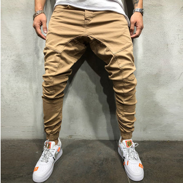 West Louis™ High Street Splicing Multi Pocket Joggers