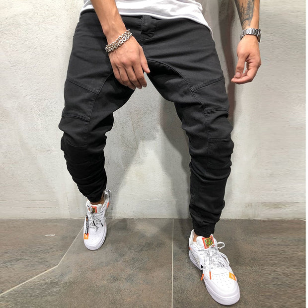 West Louis™ High Street Splicing Multi Pocket Joggers